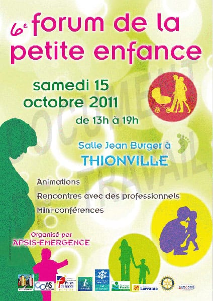 Affiche du 6e Forum de la petite enfance à Thionville